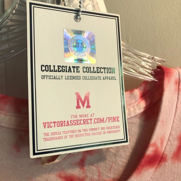 PINK Victoria’s Secret Collegiate Collection tie dye, crystal T-shirt - Picture 6 of 7
